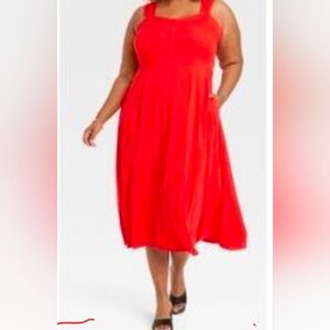 Ava & Viv Red Sleeveless Dress